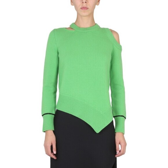 Alexander Mcqueen Rib-Knit Sweater With Asymmetrical Hemline - NWT